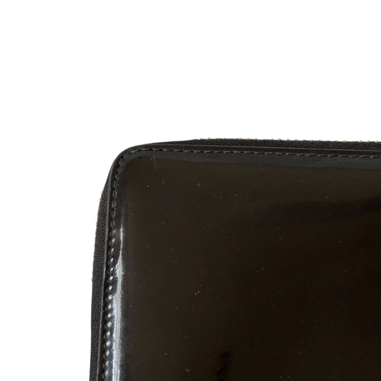 YSL ブラック 長財布 エナメル YVES SAINT LAURENT イヴサンローラン 財布 長財布 ラウンドファスナー