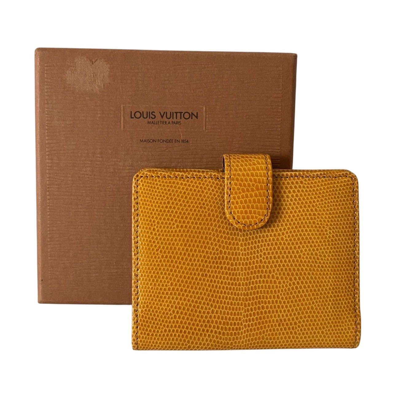 LOUIS VUITTON ルイヴィトン アジェンダミニ 手帳カバー コンパクト リザード レザー イエロー