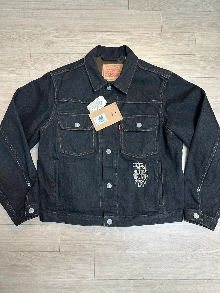 STUSSY x LEVI'S クリスピー・リンス デニム ジャケット ブラック M