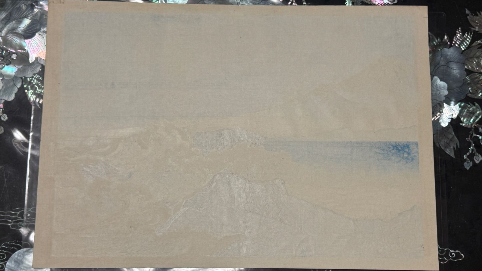 真作 彩色 木版画 徳力富吉郎 富士三十六景ノ内 薩陀峠海岸