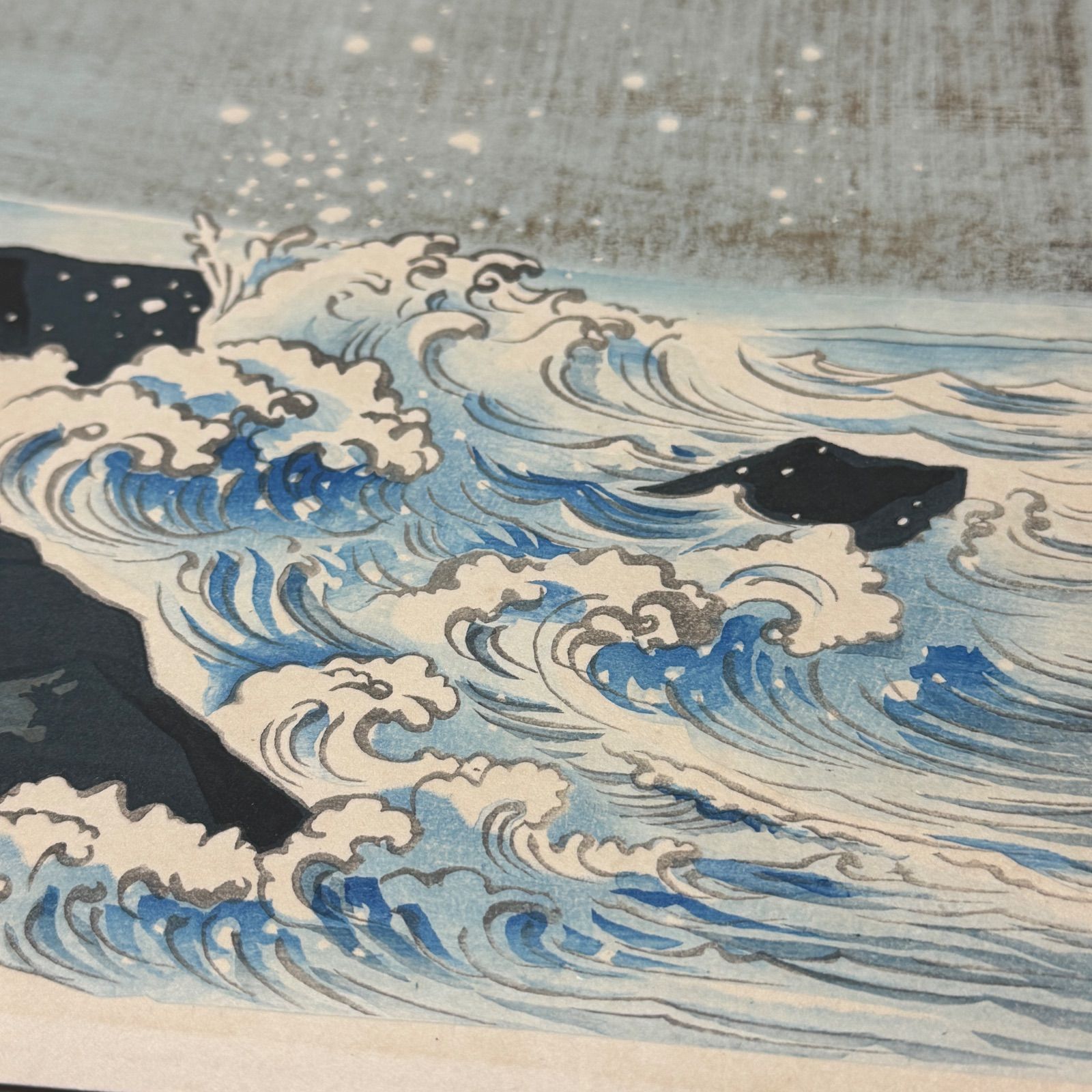 富田利吉郎 真作 油画 日本画『北の海』 富田利吉郎 真作 油画 日本画『北の海』