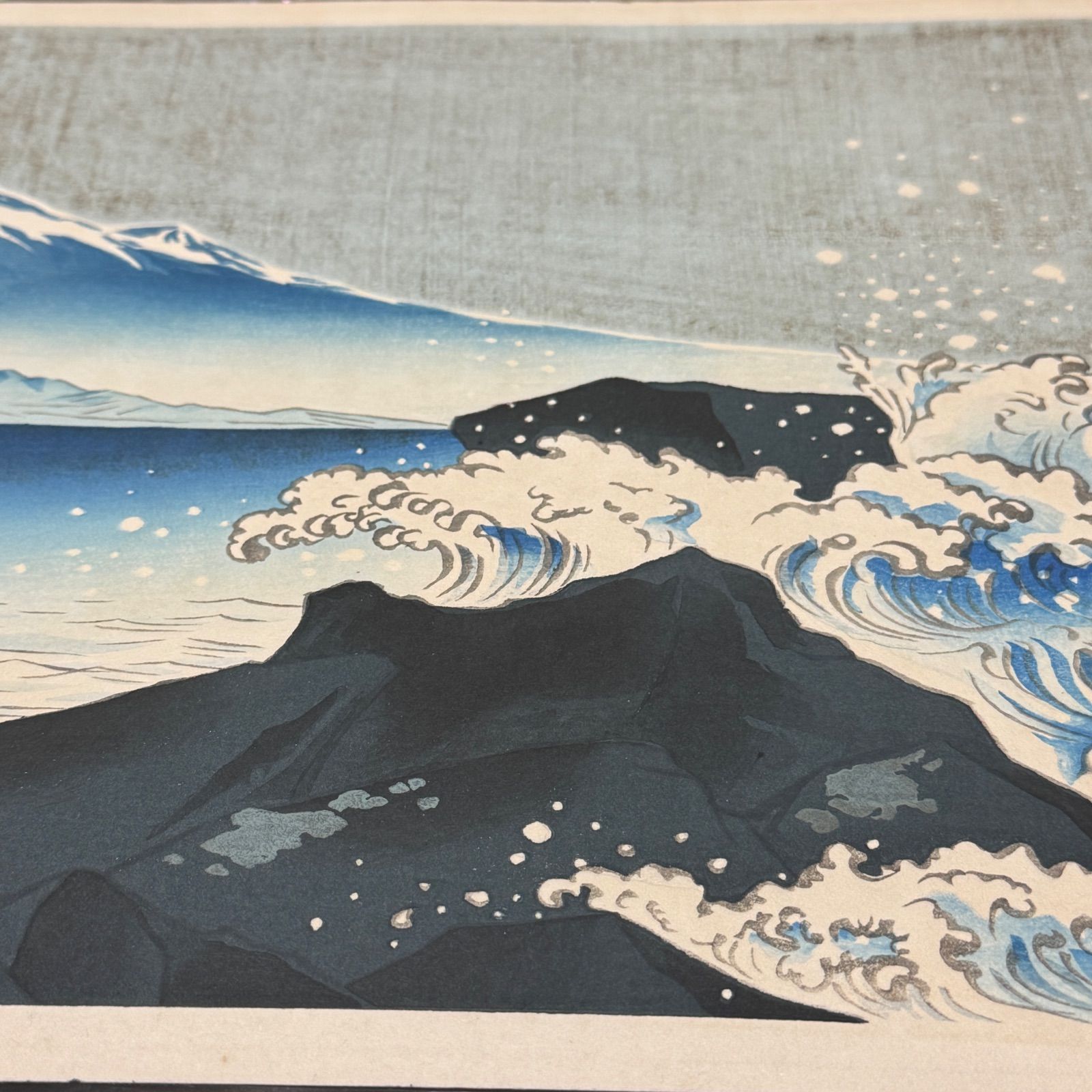 富田利吉郎 真作 油画 日本画『北の海』 富田利吉郎 真作 油画 日本画『北の海』