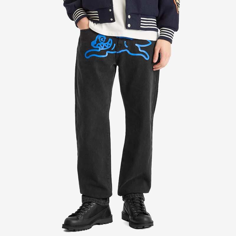 ICE CREAM(アイスクリーム) Running Dog Blueberry Haze Black Jeans メンズ FR：36-38 【中古】【ブランド古着バズストア】 アイスクリーム メンズ ボトムス デニムパンツ ストレート ジーンズ