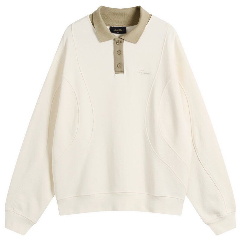 ダイム メンズ トップス シャツ パイル Dime French Terry Rugby Shirt Cream クリーム