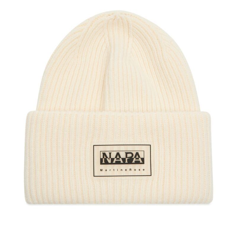ナパピリ メンズ アクセサリー 帽子 Napapijri x Martine Rose Beanie White Whisper ホワイト
