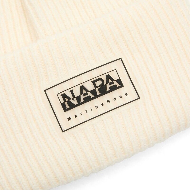 ナパピリ メンズ アクセサリー 帽子 Napapijri x Martine Rose Beanie White Whisper ホワイト