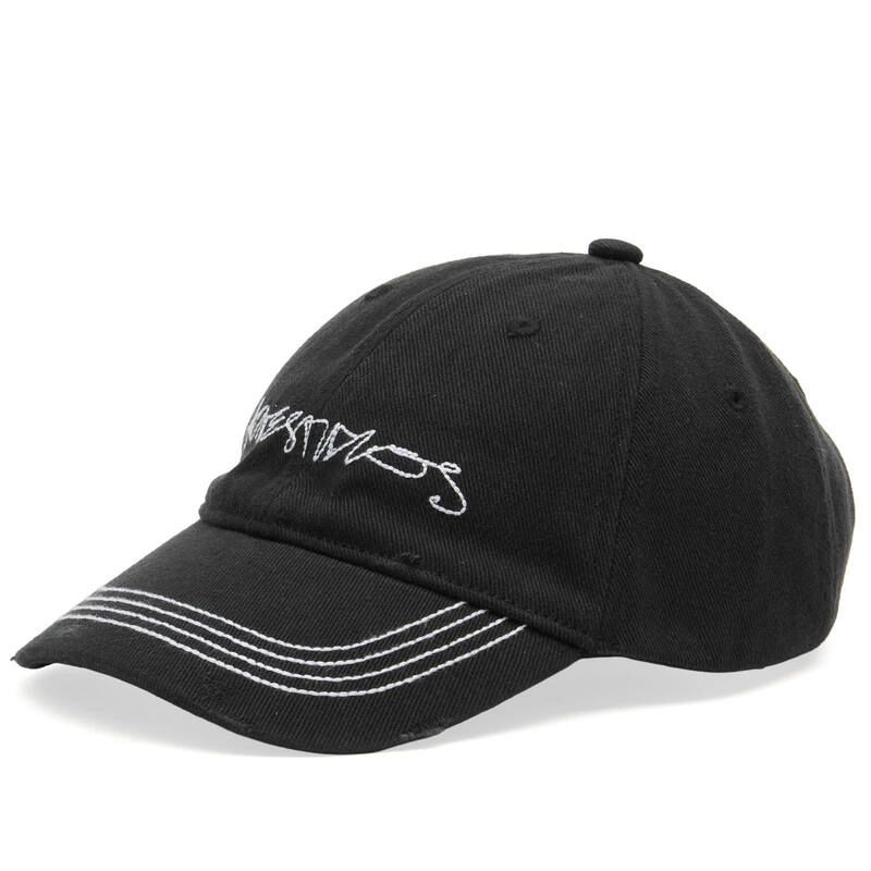 アクネ ストゥディオズ メンズ アクセサリー 帽子 キャップ ロゴ Acne Studios Cuddy Autograph Logo Cap Black ブラック