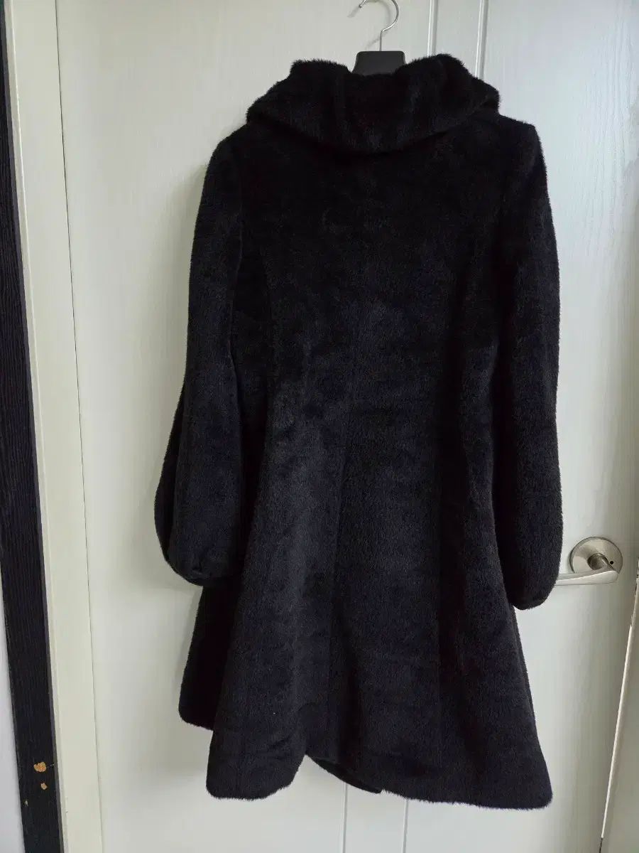 OLIVE des OLIVE ウール80% アルパカ15% ブラック ショート ファー