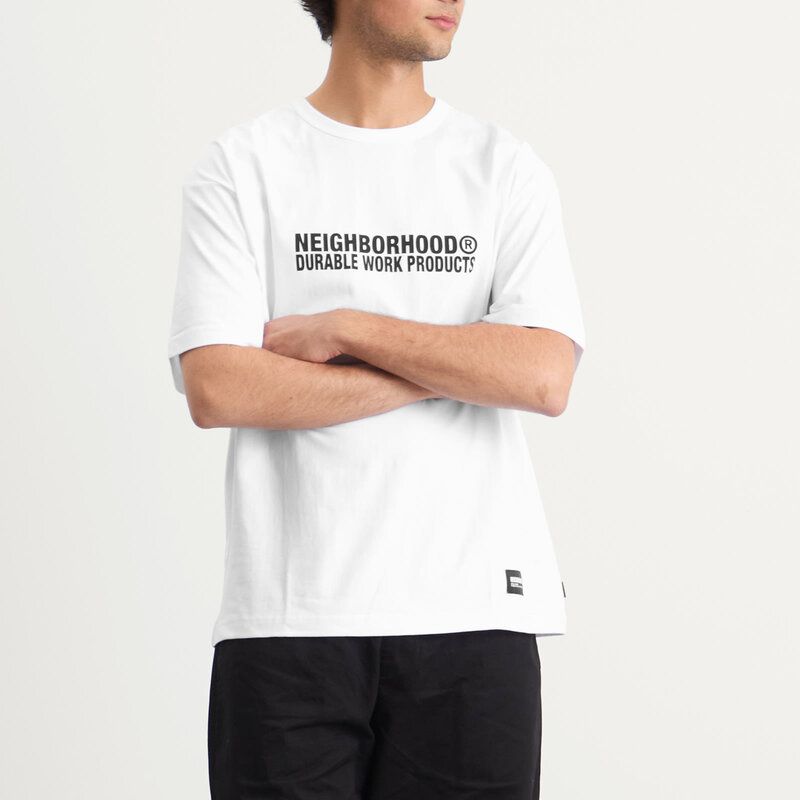 ネイバーフッド メンズ トップス Tシャツ ロゴ Neighborhood Sheltech Logo TShirt White ホワイト