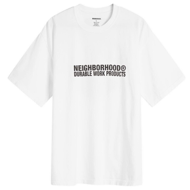 ネイバーフッド メンズ トップス Tシャツ ロゴ Neighborhood Sheltech Logo TShirt White ホワイト