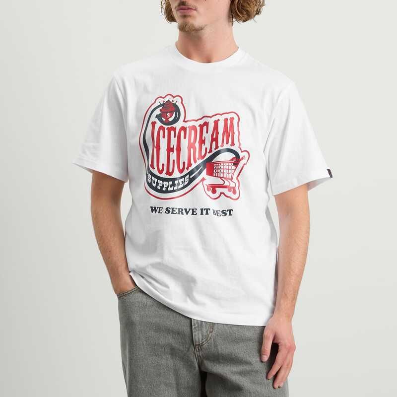 アイスクリーム メンズ トップス Tシャツ ICECREAM Convenience Store TShirt White ホワイト