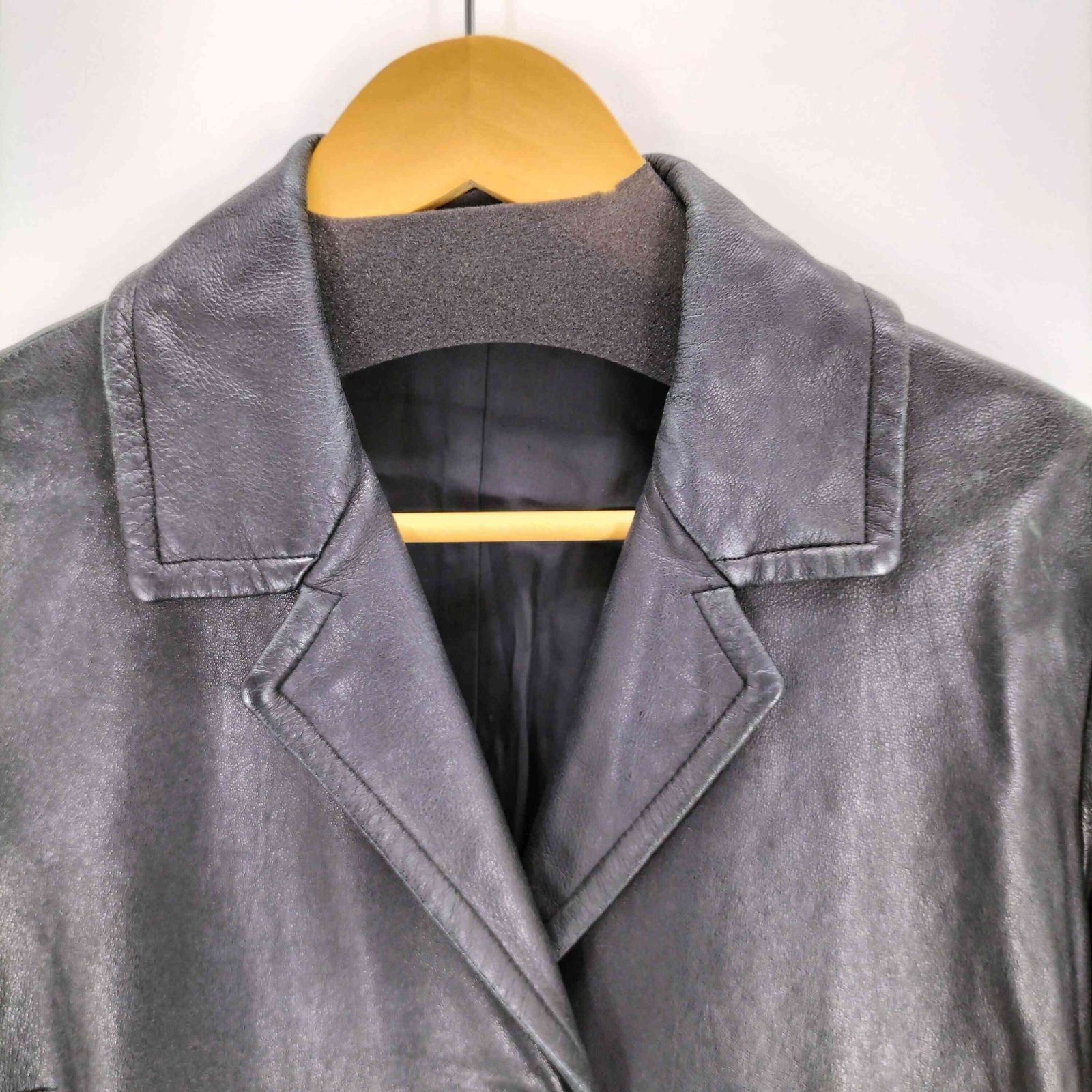 ユーズドフルギ USED古着 レザーチェスターコート レディース 表記無