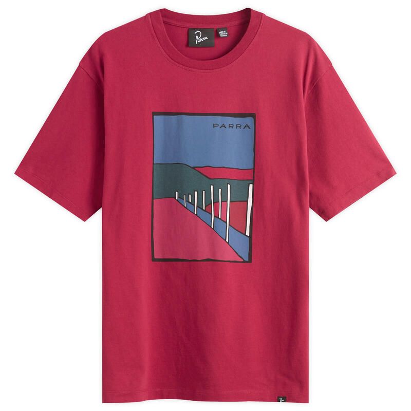 バイ パラ メンズ トップス Tシャツ By Parra Beach Parking TShirt Raspberry