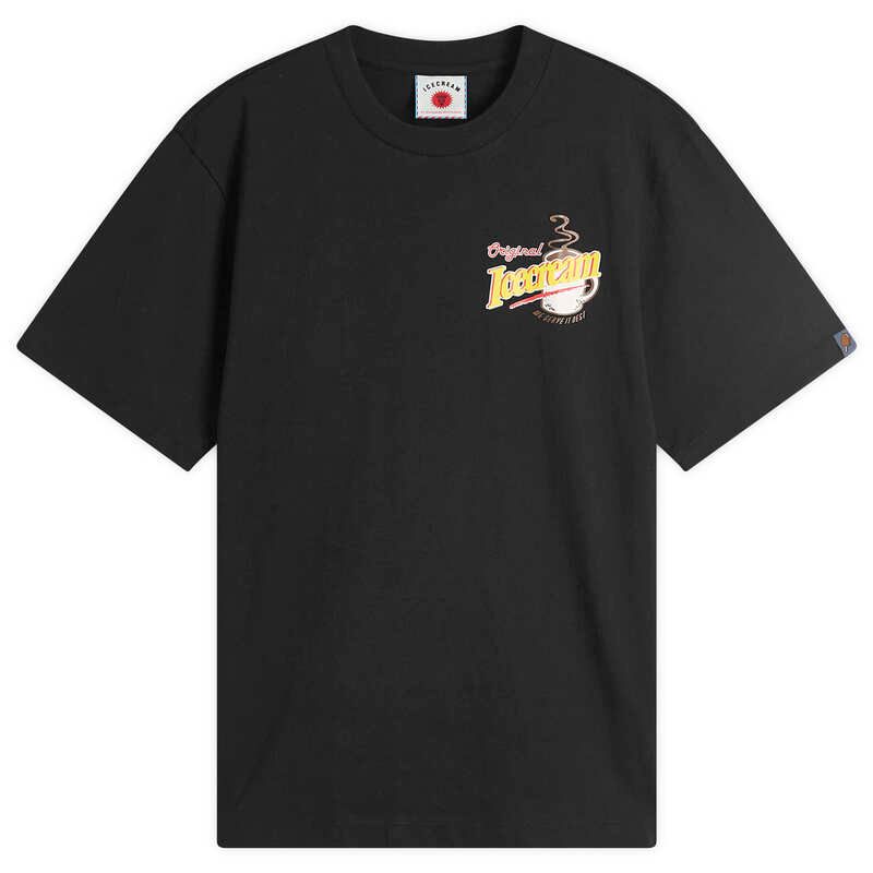 アイスクリーム メンズ トップス Tシャツ ICECREAM Diner Coffee TShirt Black ブラック