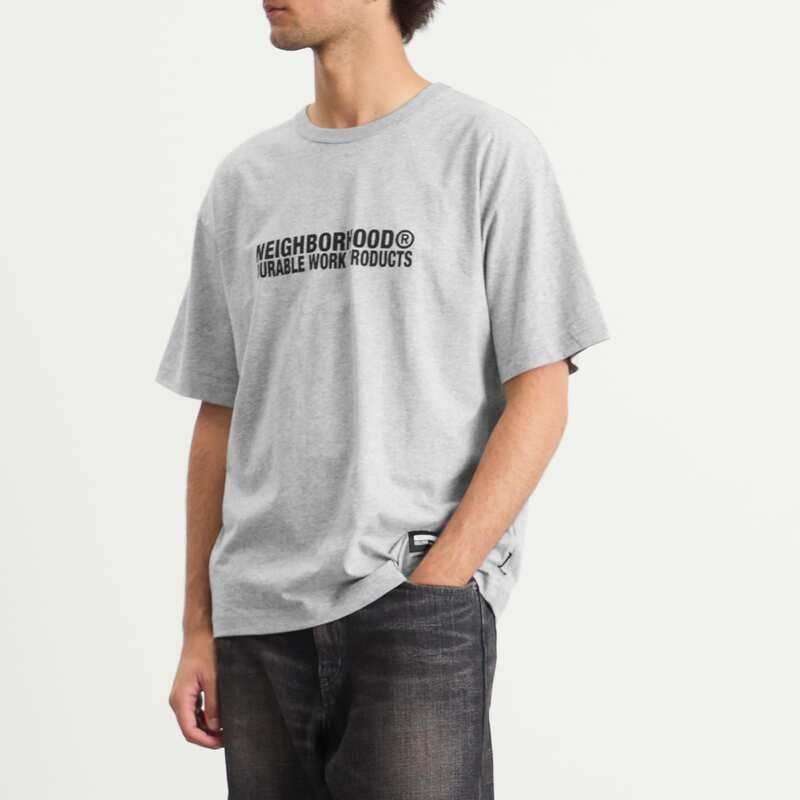 ネイバーフッド メンズ トップス Tシャツ ロゴ Neighborhood Sheltech Logo TShirt Gray グレー