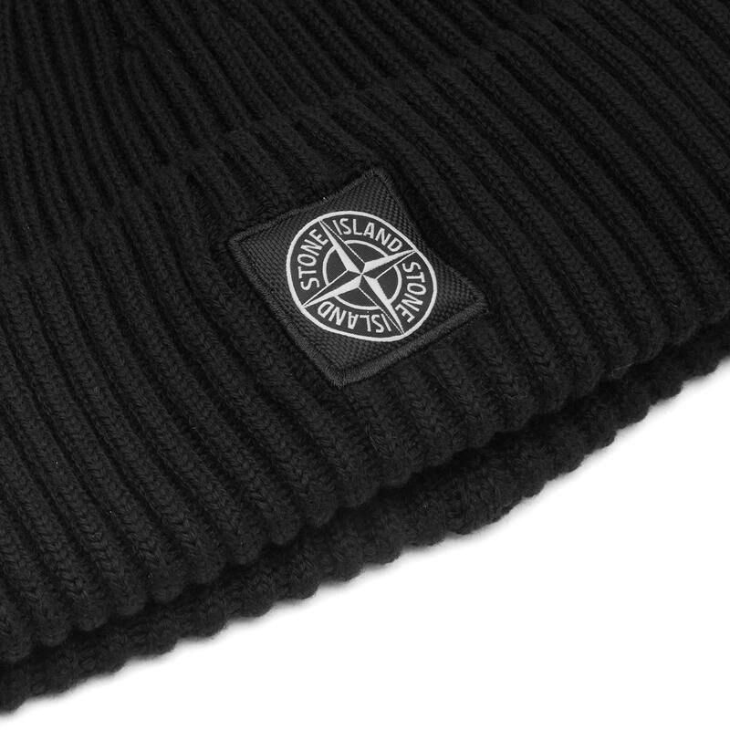 ストーンアイランド メンズ アクセサリー 帽子 ウール Stone Island Full Rib RWS Wool Beanie Black ブラック