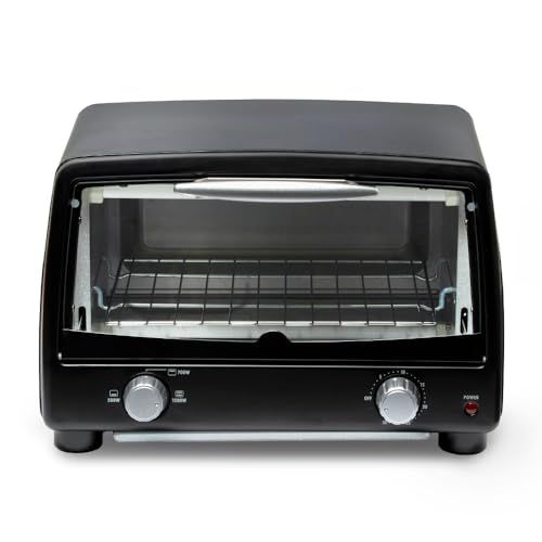 アイリスオーヤマ IRIS OHYAMA オーブントースター レトロ 焼き 温度調節3段階 トレー付 1200 W POT 412 R B ブラックpo 9 a 21 c 63 e