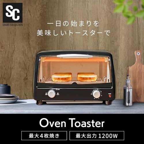 アイリスオーヤマ IRIS OHYAMA オーブントースター レトロ 焼き 温度調節3段階 トレー付 1200 W POT 412 R B ブラックpo 9 a 21 c 63 e