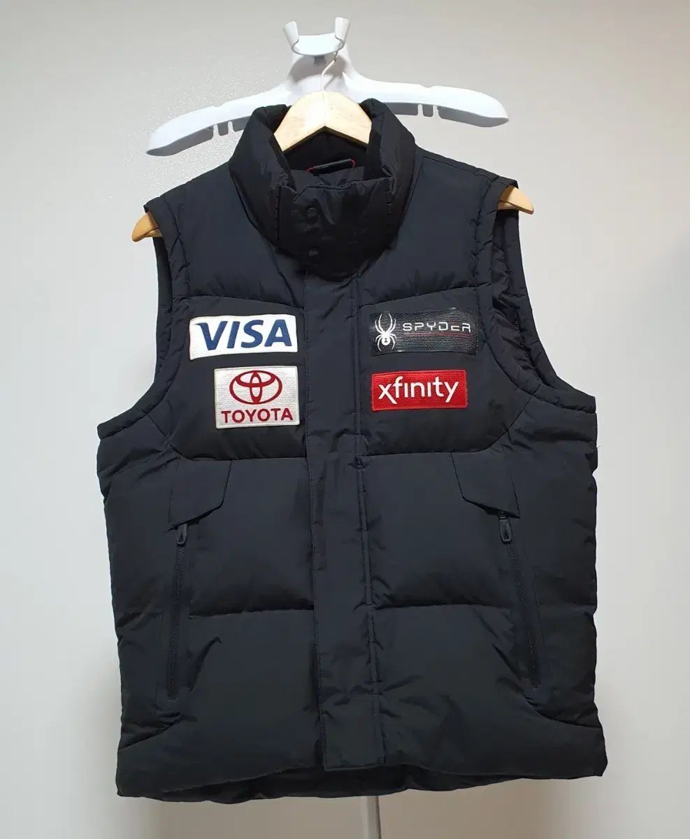 スパイダー USスキーチーム ダウンベスト ブラック