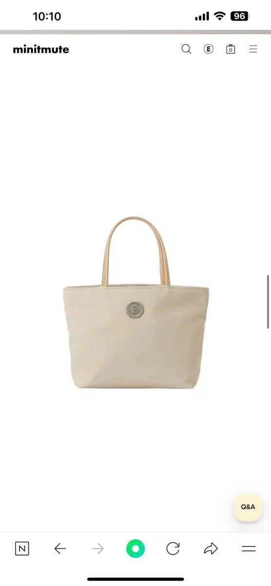 Minitmute ベージュ トートバッグ MINITMUTE クロー ミニ モカ ベージュ トートバッグ - メルカリ