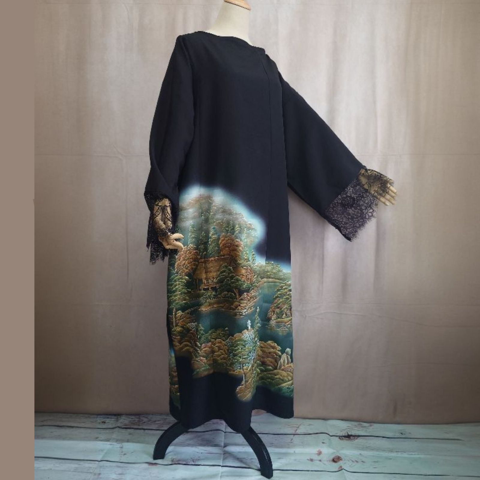 着物ワンピース サッシュベルト付き