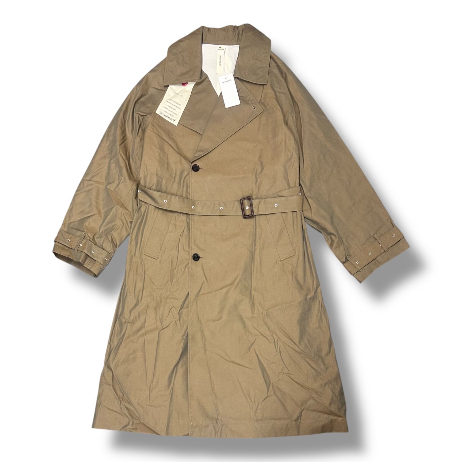 参考上代108900円 未使用 SHINYAKOZUKA  24AW  TRENCH ISSUE♯5 トレンチコート  シンヤコヅカ 2402SK10  カーキ M （94865A5） 参考上代108900円 未使用 SHINYAKOZUKA 24AW TRENCH ISSUE♯5 トレンチ