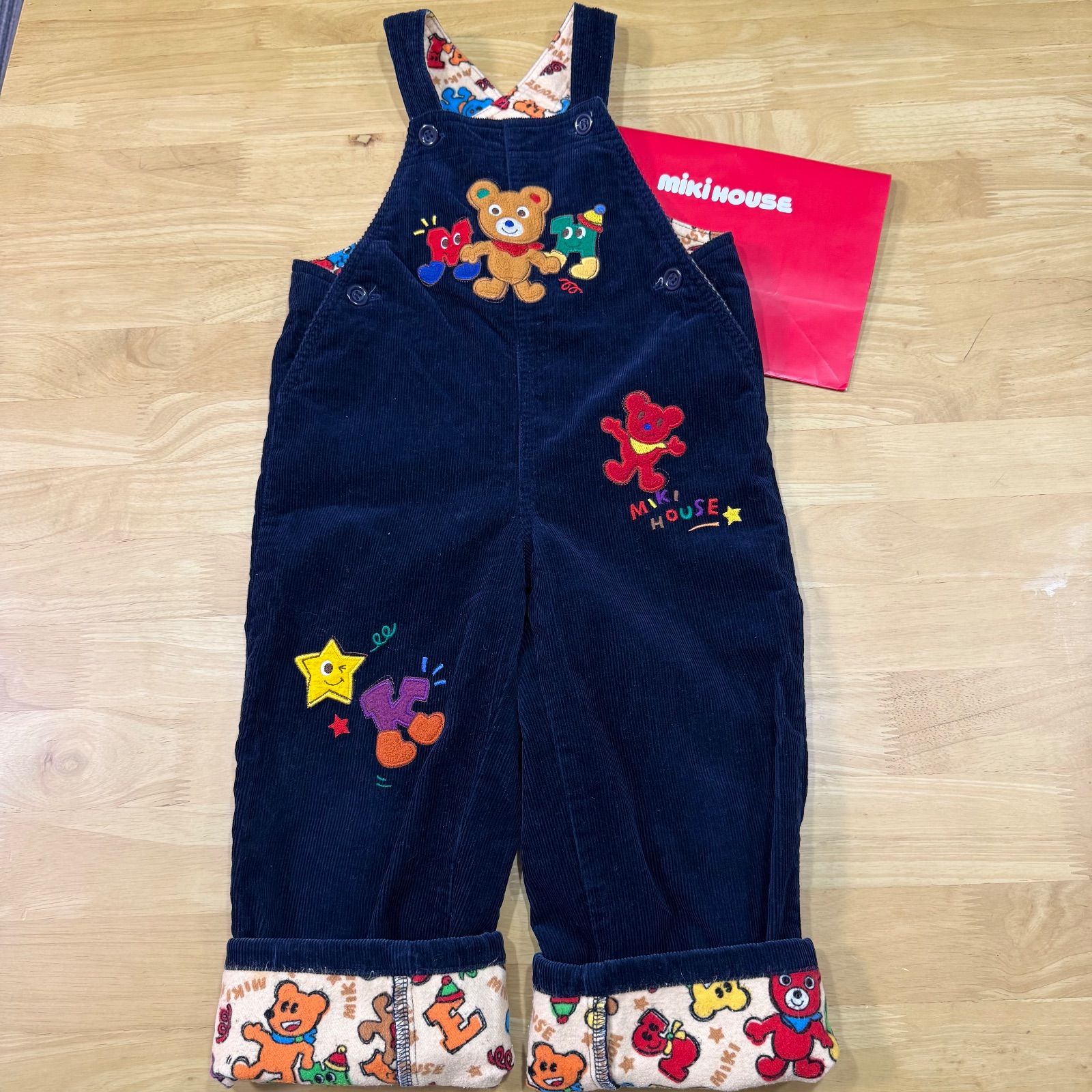 未使用　ミキハウス　 オーバーオール　100cm レア　レトロ ミキハウスレトロオーバーオール◎サイズ100 - メルカリ