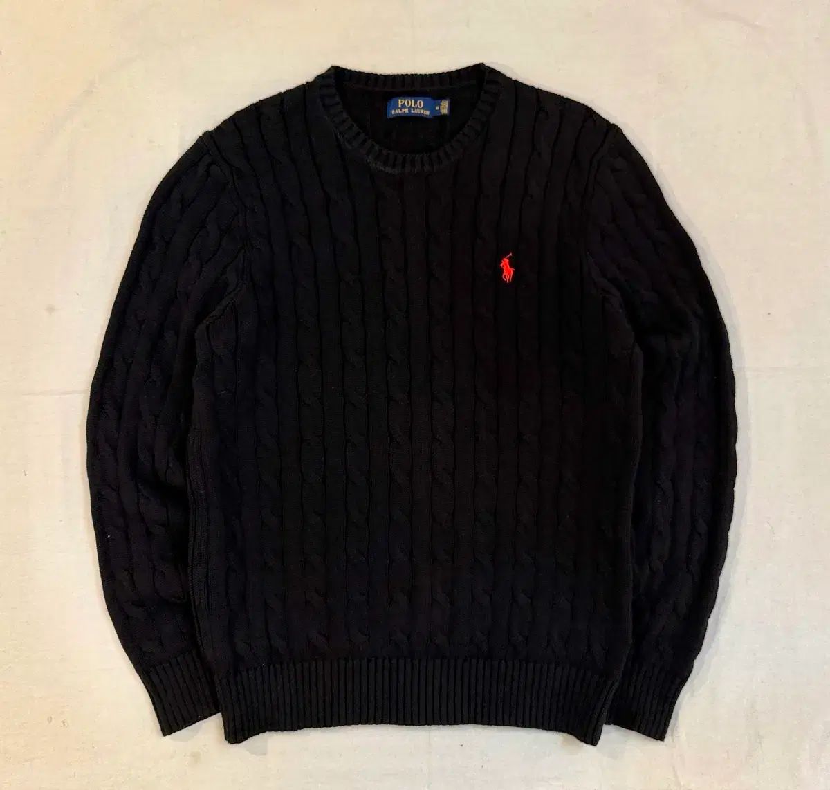 ポロ ラルフローレン 新モデル ケーブル編み ニット ブラック - メルカリ