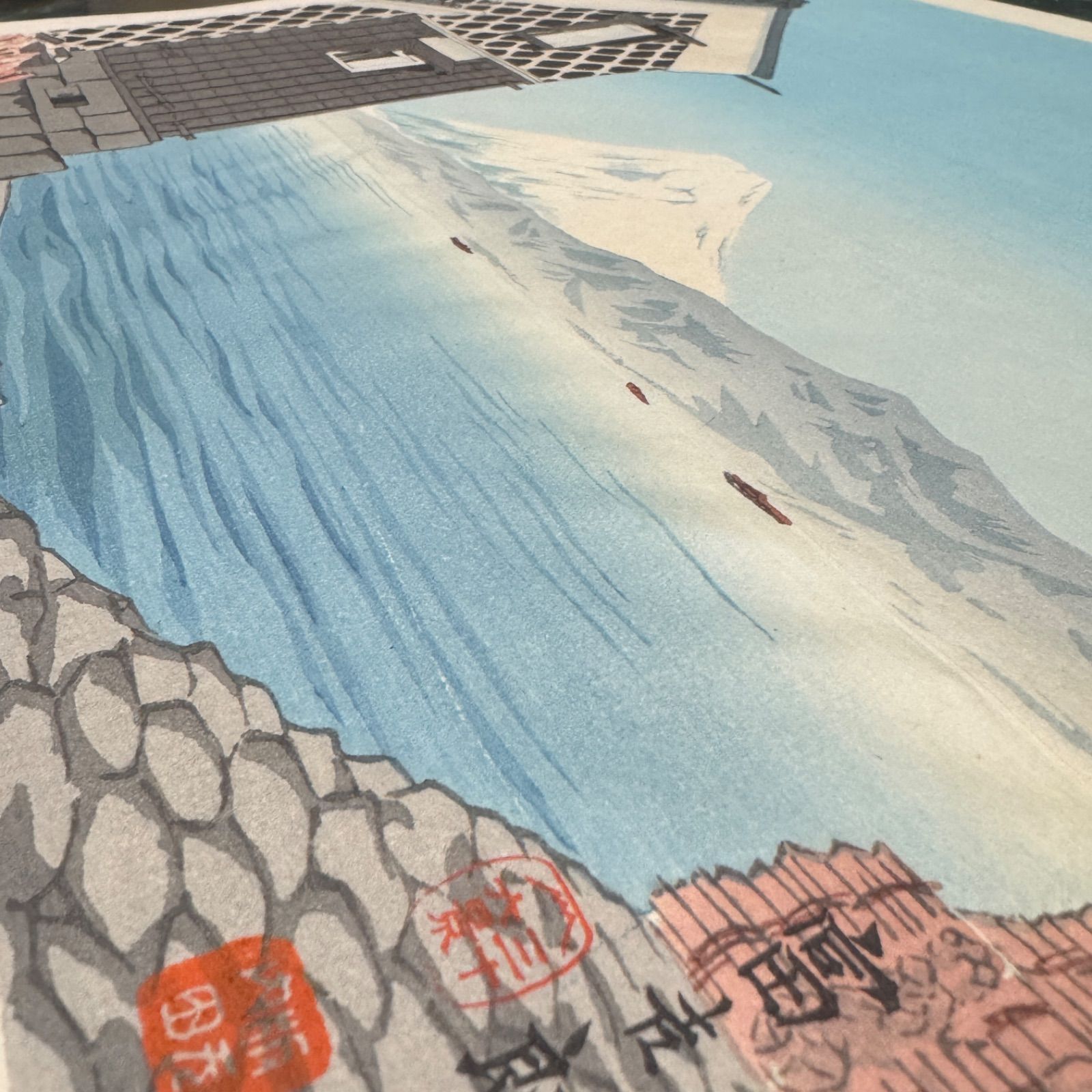 富田利吉郎 真作 油画 日本画『北の海』 富田利吉郎 真作 油画 日本画『北の海』