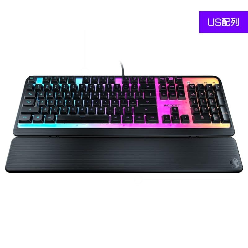 ROCCAT Magma メンブレン RGB Micro USB ゲーミングキーボード US英語配列 ドイツデザイン ROC 12 582 0 キーボード本体 キーボード PC周辺機器