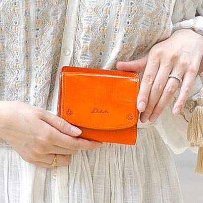 ダコタ 二つ折り財布 本革 レディース オレンジ DA 36123 34 po e 0429 cbb