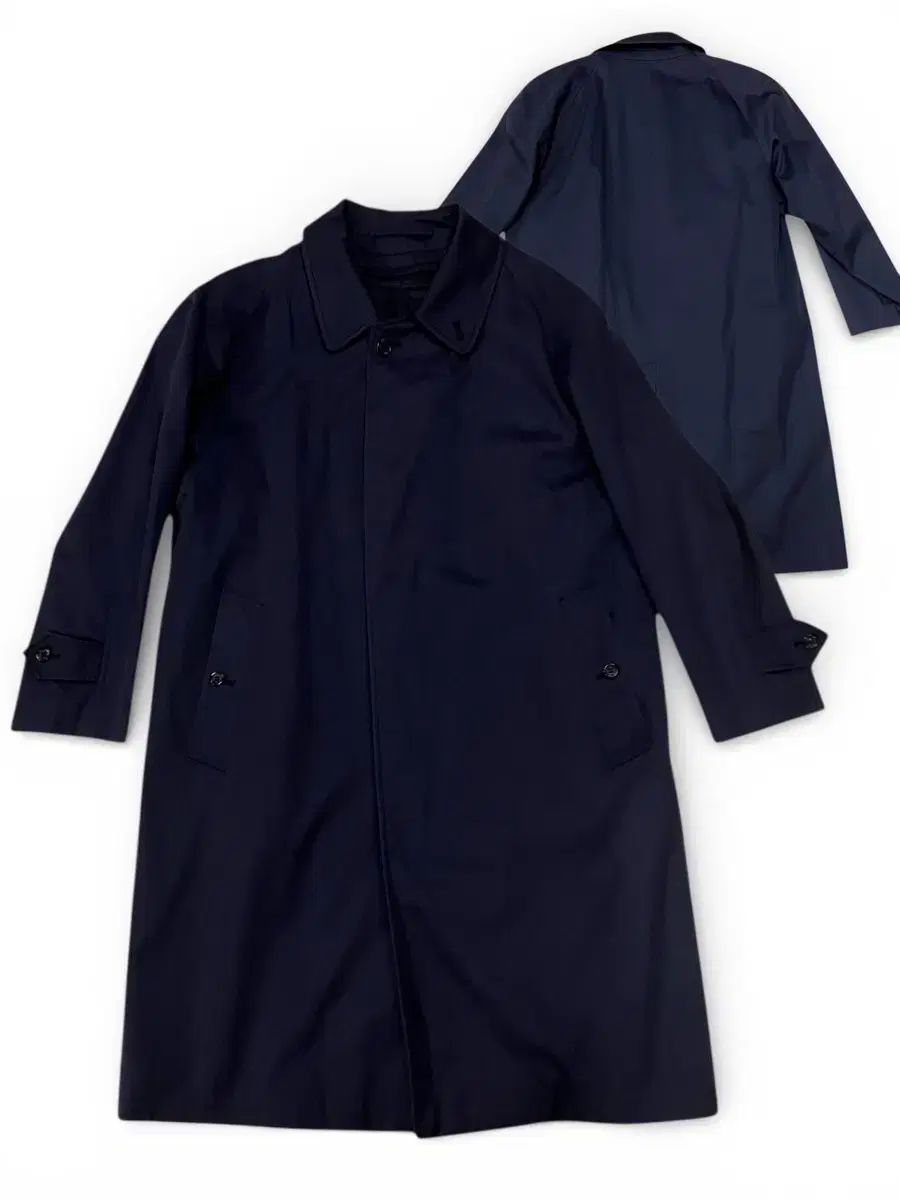 BURBERRY バーバリー ネイビー色 基本 トレンチ コート M