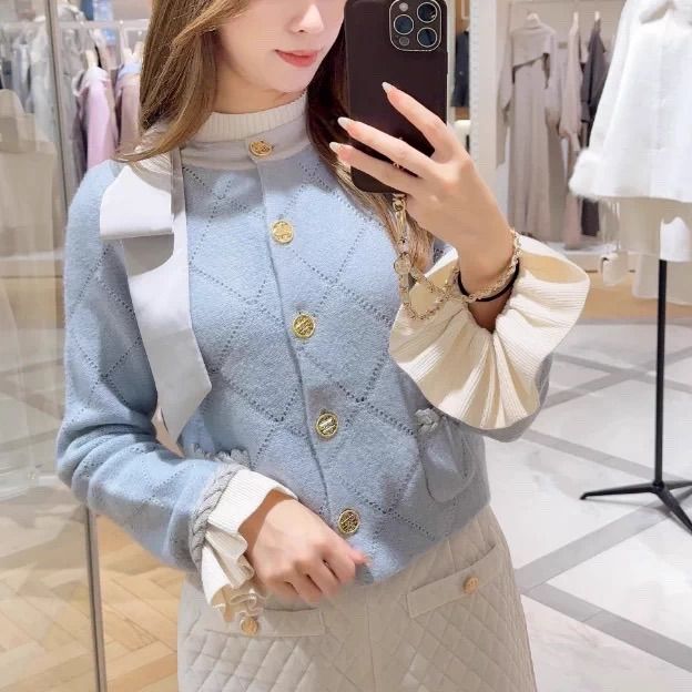 トップス Rirandture Ribbon Knit Jacket MARIEBELLEコラボ〉Ribbon Knit Jacket | カーデ | Rirandture（リ