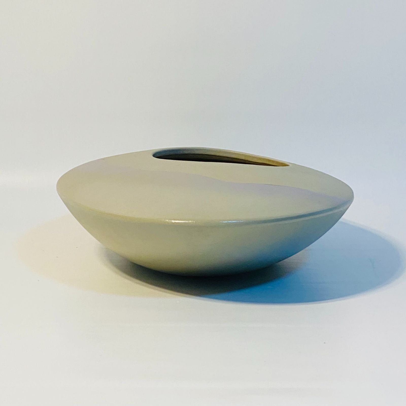 萬古焼 光山焼 炎の美 水盤 淡灰盤 花器 花瓶 華道 花道 お花 生け花