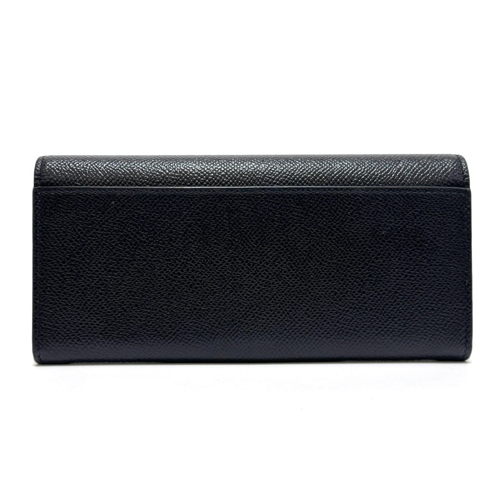 【美品】サルヴァトーレフェラガモ　ブラックリボン　長財布　二つ折り　レザー サルバトーレフェラガモ Salvatore Ferragamo 長財布 22E008