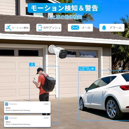 有線セキュリティカメラシステム NVR キット 屋内 屋外 4台防犯カメラシステム 監視レコーダーシステム スマホ対応 監視カメラ 録画機セット セキュリティ防犯カメラセット