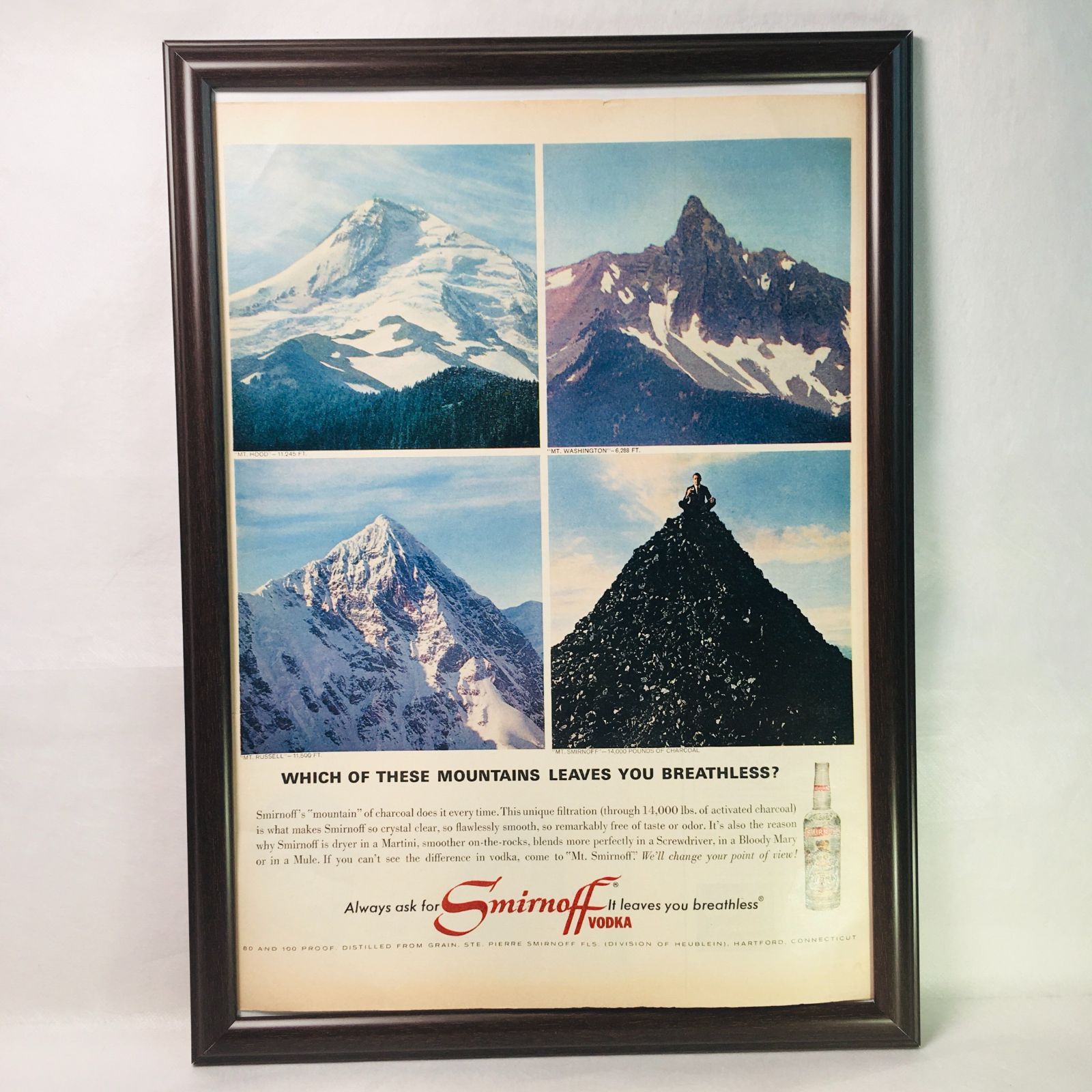 ビンテージ 広告 ポスター 『 スミノフ ウオッカ 』 50's・60's