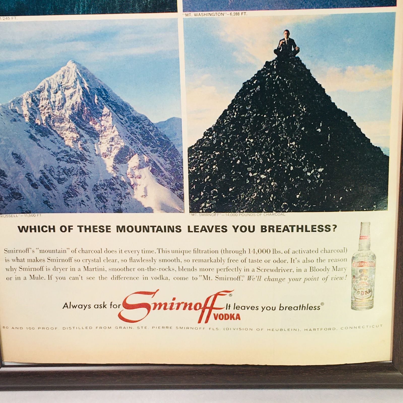 ビンテージ 広告 ポスター 『 スミノフ ウオッカ 』 50's・60's