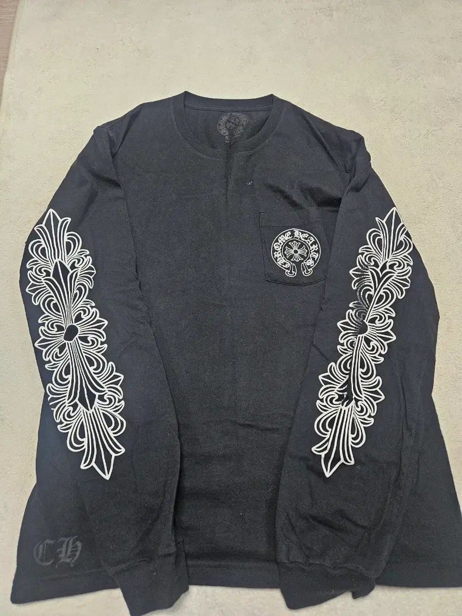 XL クロムハーツ ホースシュー フローラル ロングスリーブ