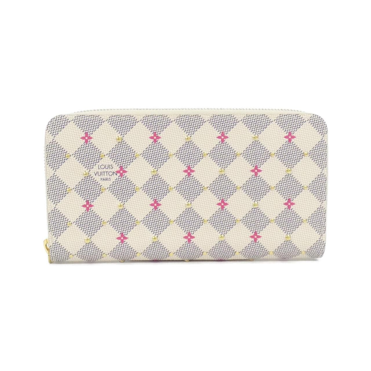 ルイヴィトン ダミエ アズール スタッズ ジッピー ウォレット N 64615 財布