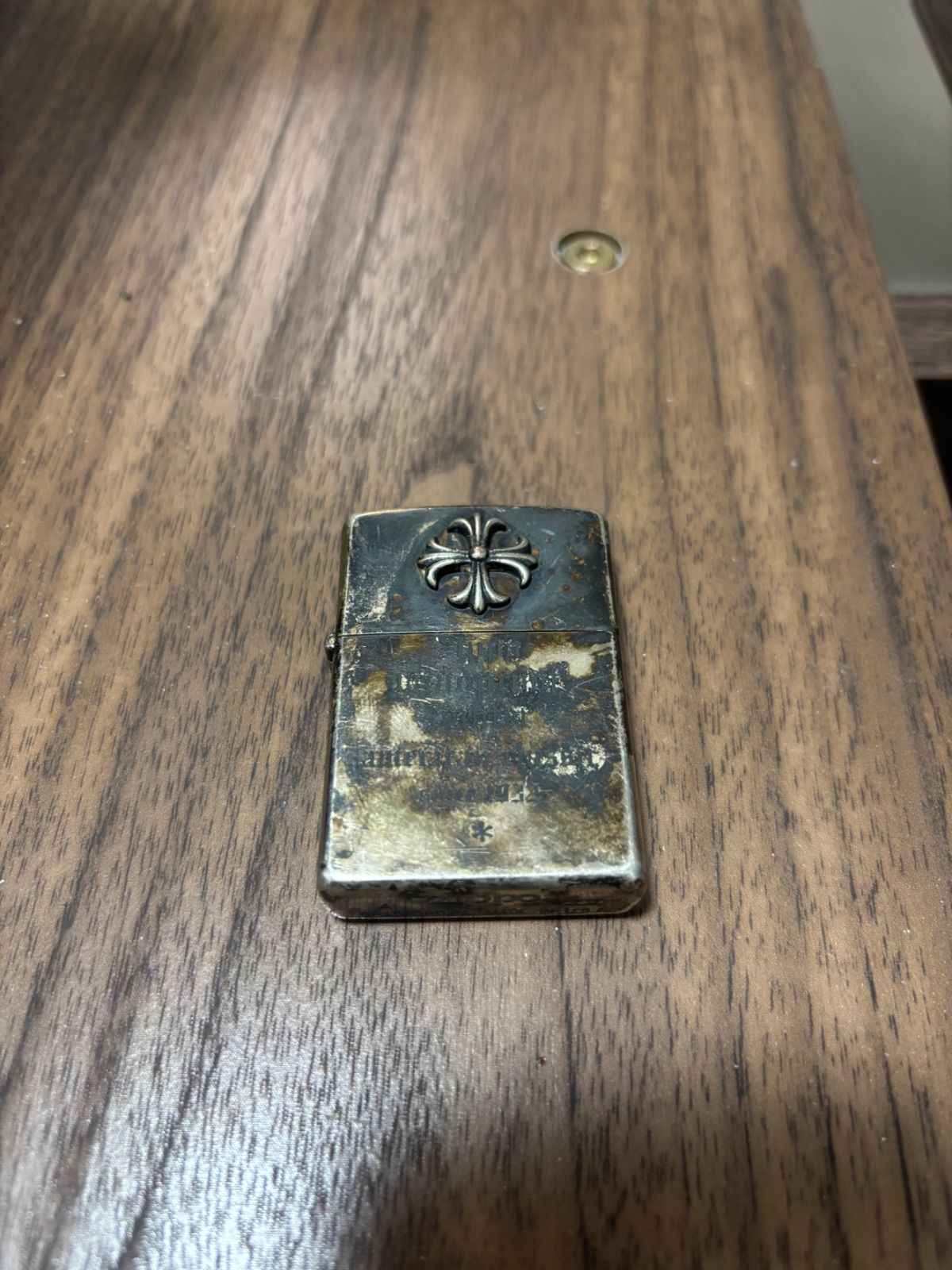 1999年製 Zippo ジッポー クロスメタル貼り A XV刻印 ヴィンテージ