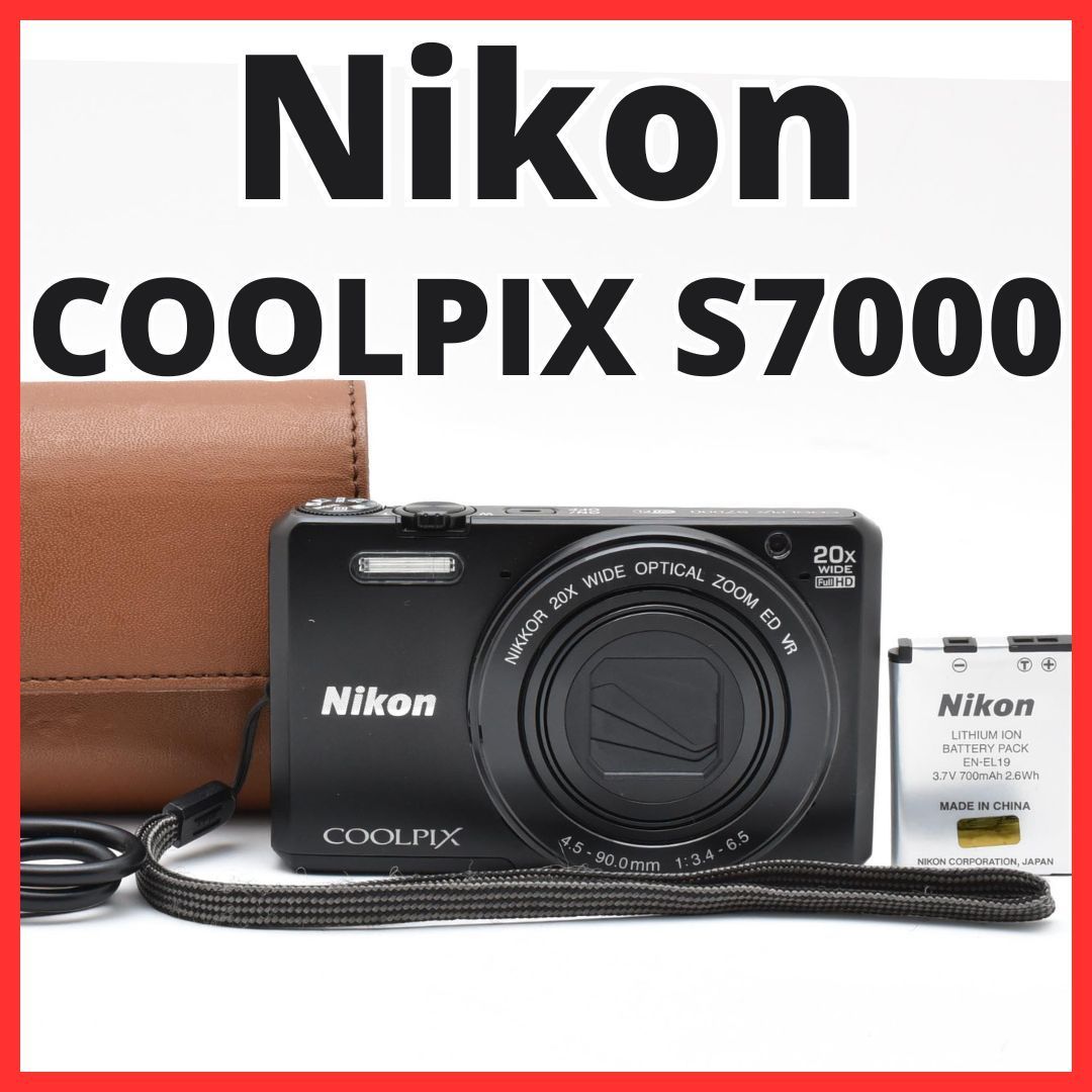 A02[7195]12☆極美品☆ ニコン Nikon COOLPIX S7000 ブラック - メルカリ