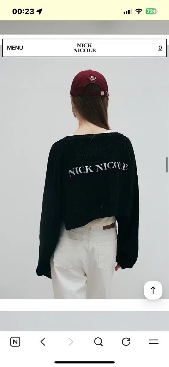 NICK NICOLE ボレロ ロゴ カーディガン