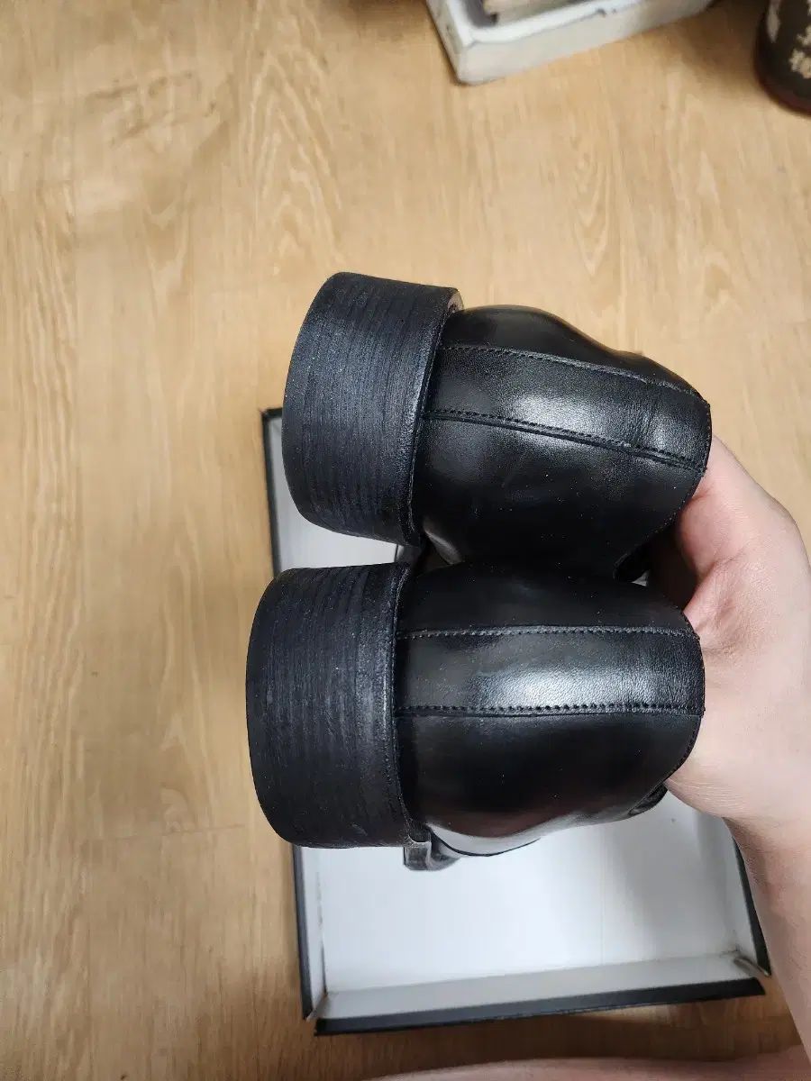  箱なし Kinch! 597 P 26 5 cm サイズ ブラック ローファー ブーツ 革靴