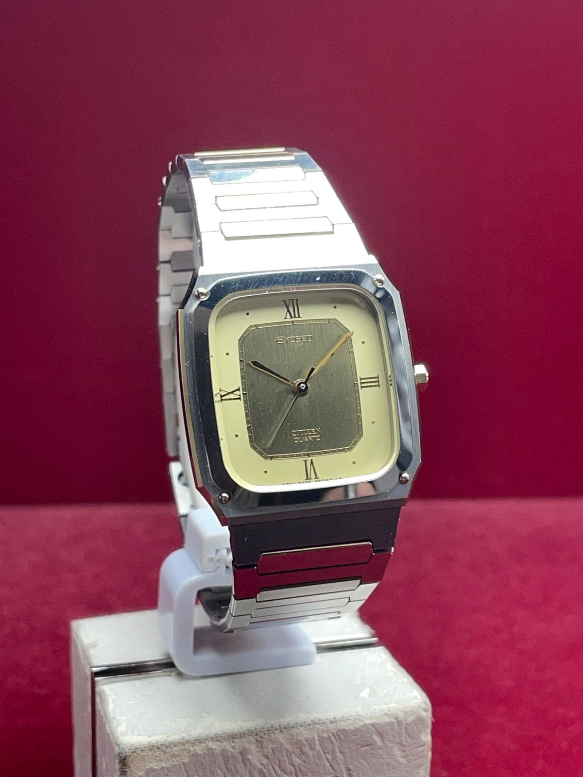 ☆OH済 80s CITIZEN EXCEED QZ 電池交換済 純正SSブレス ヴィンテージ