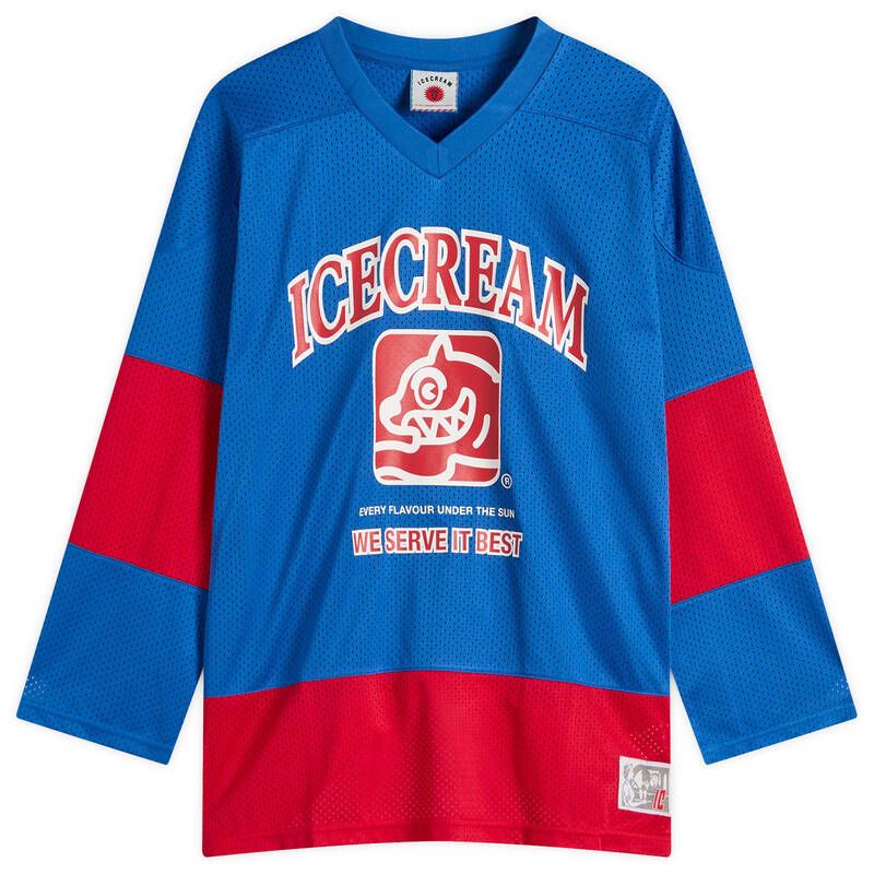 アイスクリーム メンズ トップス シャツ ICECREAM Team Hockey Shirt BlueRed ブルー