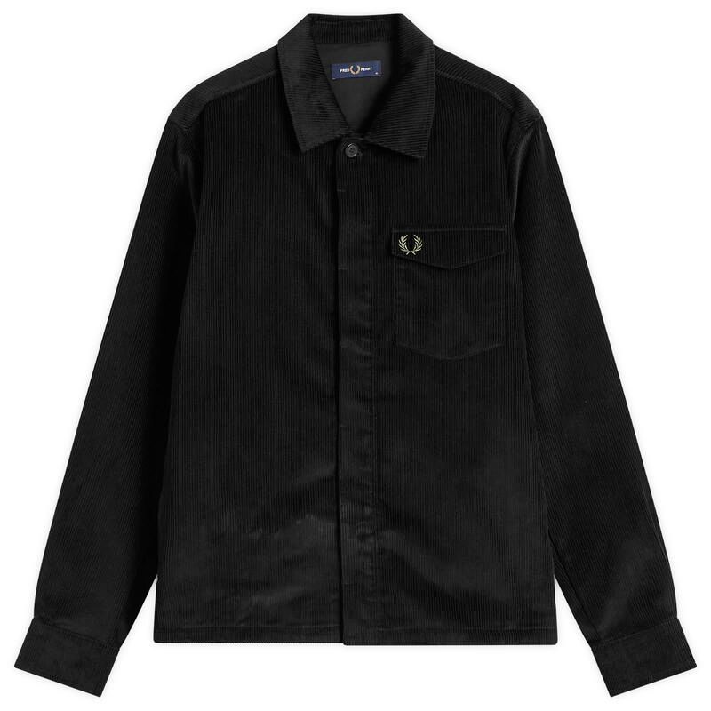 フレッドペリー メンズ トップス シャツ コーデュロイ Fred Perry Corduroy Overshirt Black ブラック