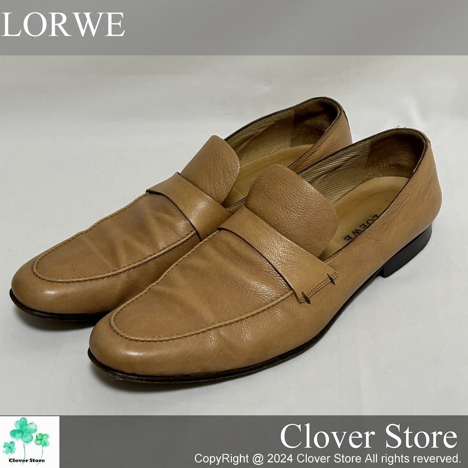 価格交渉お気軽にどうぞ ABランク LORWE ロエベ レザー シューズ EU 44 サイズ