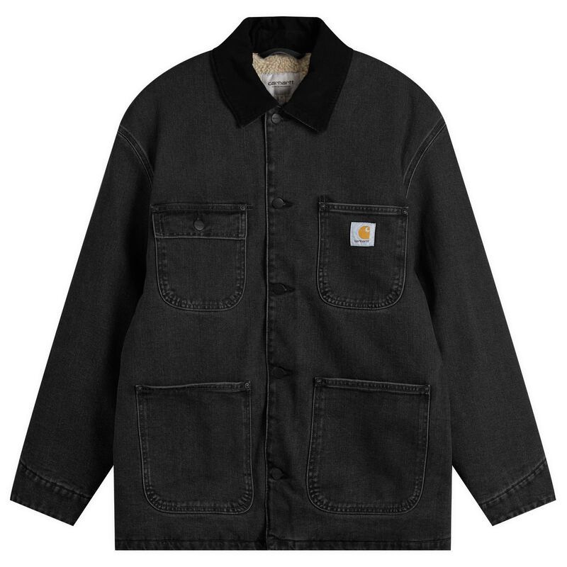 カーハート メンズ アウター コート デニム Carhartt WIP Denim OG Chore Coat Black Stone Washed ブラック