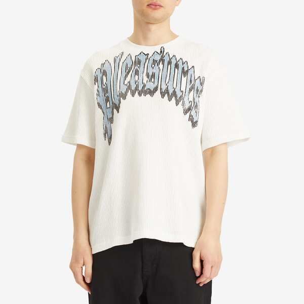 プレジャーズ メンズ トップス Tシャツ Pleasures Twitch Waffle TShirt White ホワイト